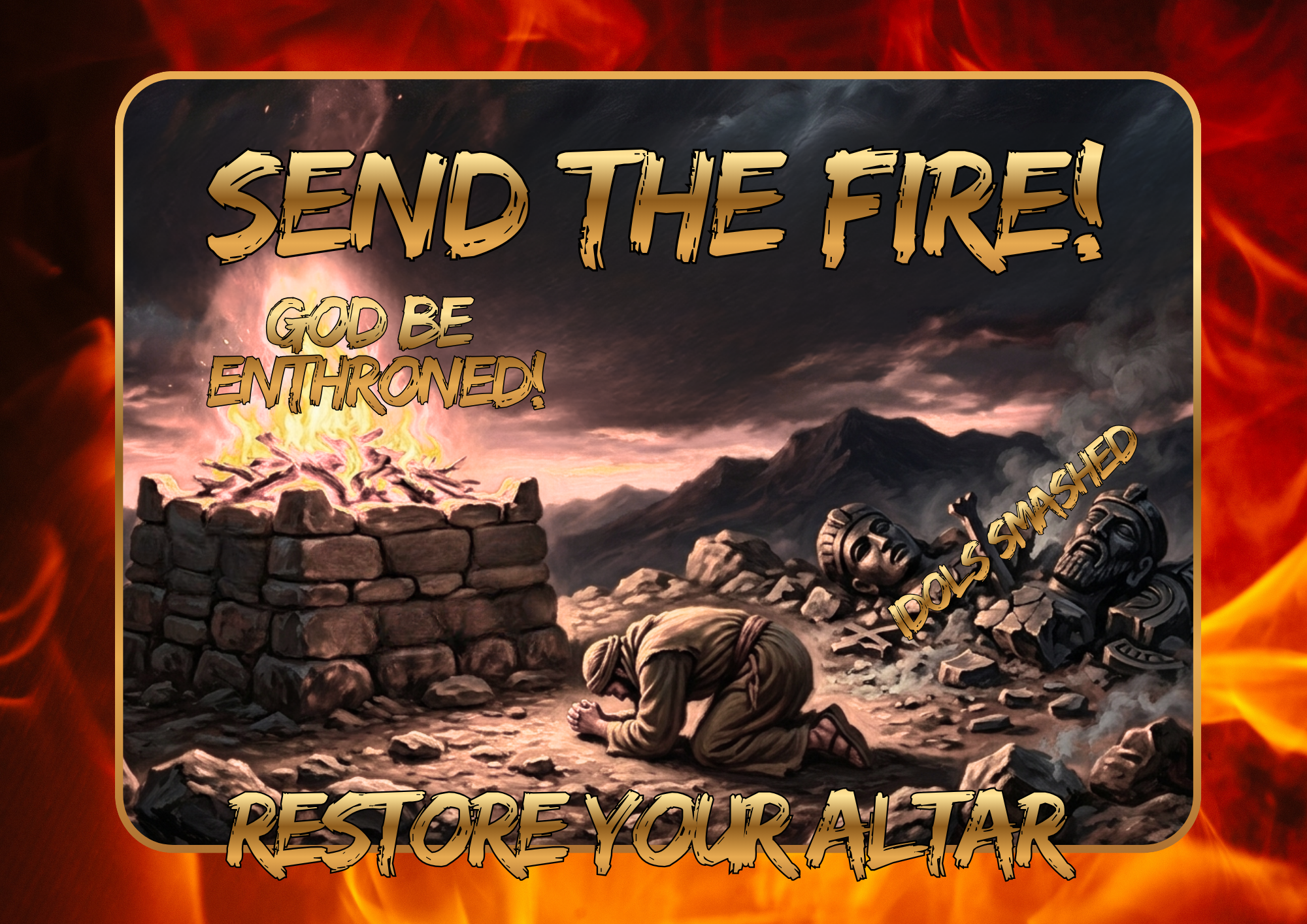 Anointed Prophetic Flags: Restore Your Altar - Send the fire!